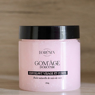Gommage exfoliant naturel Doresun à l’huile de coco pour le visage et le corps, peau douce et lissée