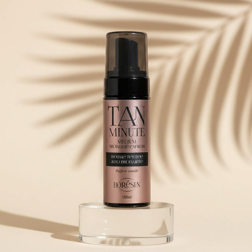 Mousse teintée autobronzante corps Doresun Tan Minute parfum vanille pour un bronzage immédiat durable et uniforme